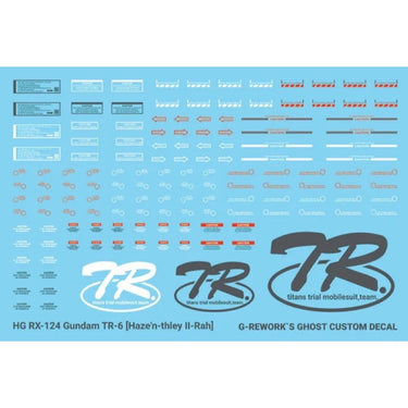 G-Rework CD-HL-124-HR Premium Decal for HG A.O.Z Rx-124 Gundam Tr-6 ?Haze'N-Thley II-Rah?